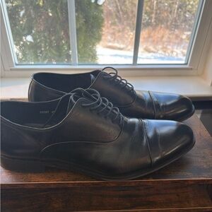 Men's Marc Nolan Black Leather Dress Shoes
